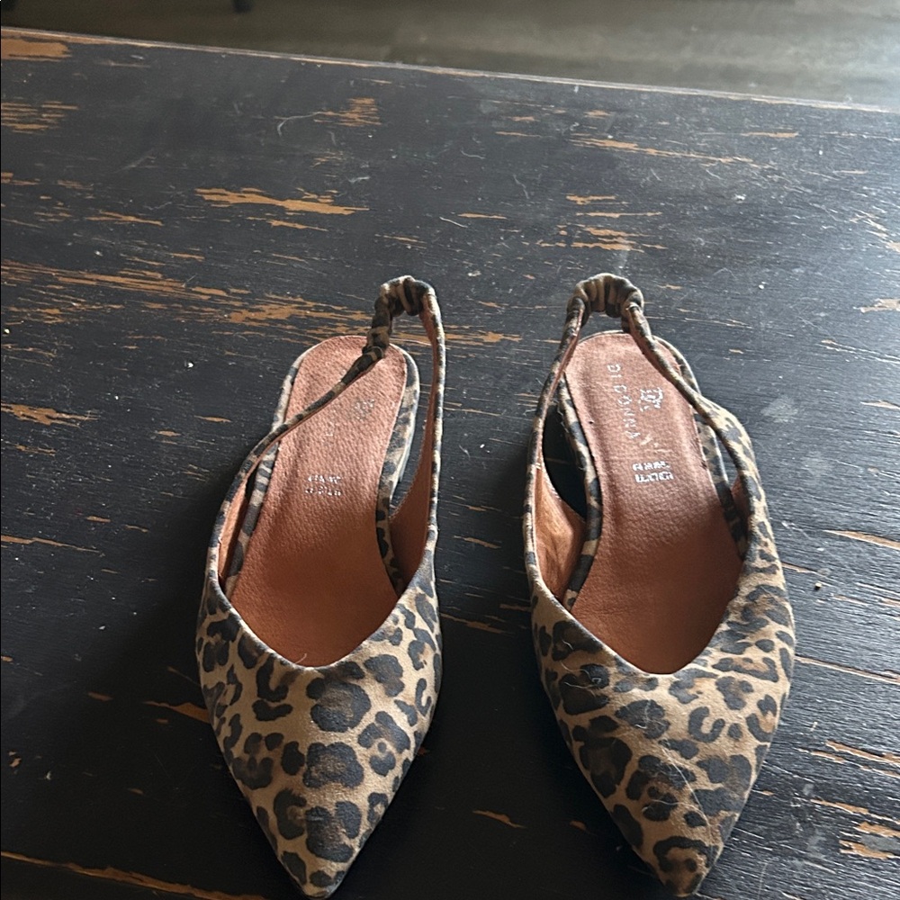 Leopard Print Slingback Heels